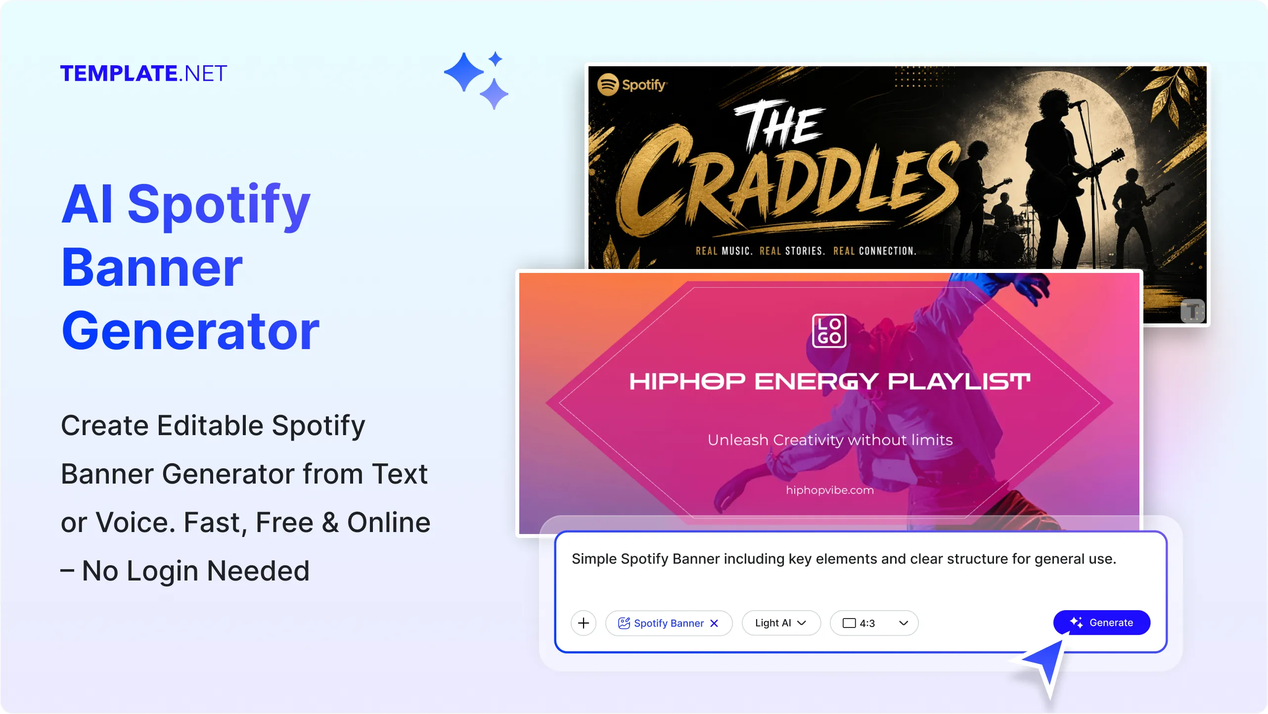 Free AI Spotify Banner Generator, Create Spotify Banner image Designs Online [ No Signup ]